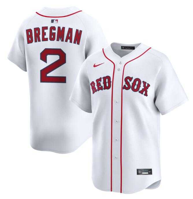 Men%27s Boston Red Sox #2 Alex Bregman White 2024 Home Limited Stitched Jersey Dzhi->baltimore orioles->MLB Jersey